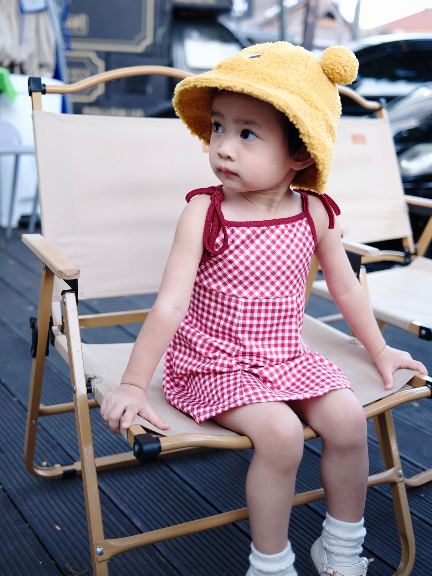 女童夏款韩版格子吊带连衣裙2024女宝宝新款洋气时髦短款公主裙子