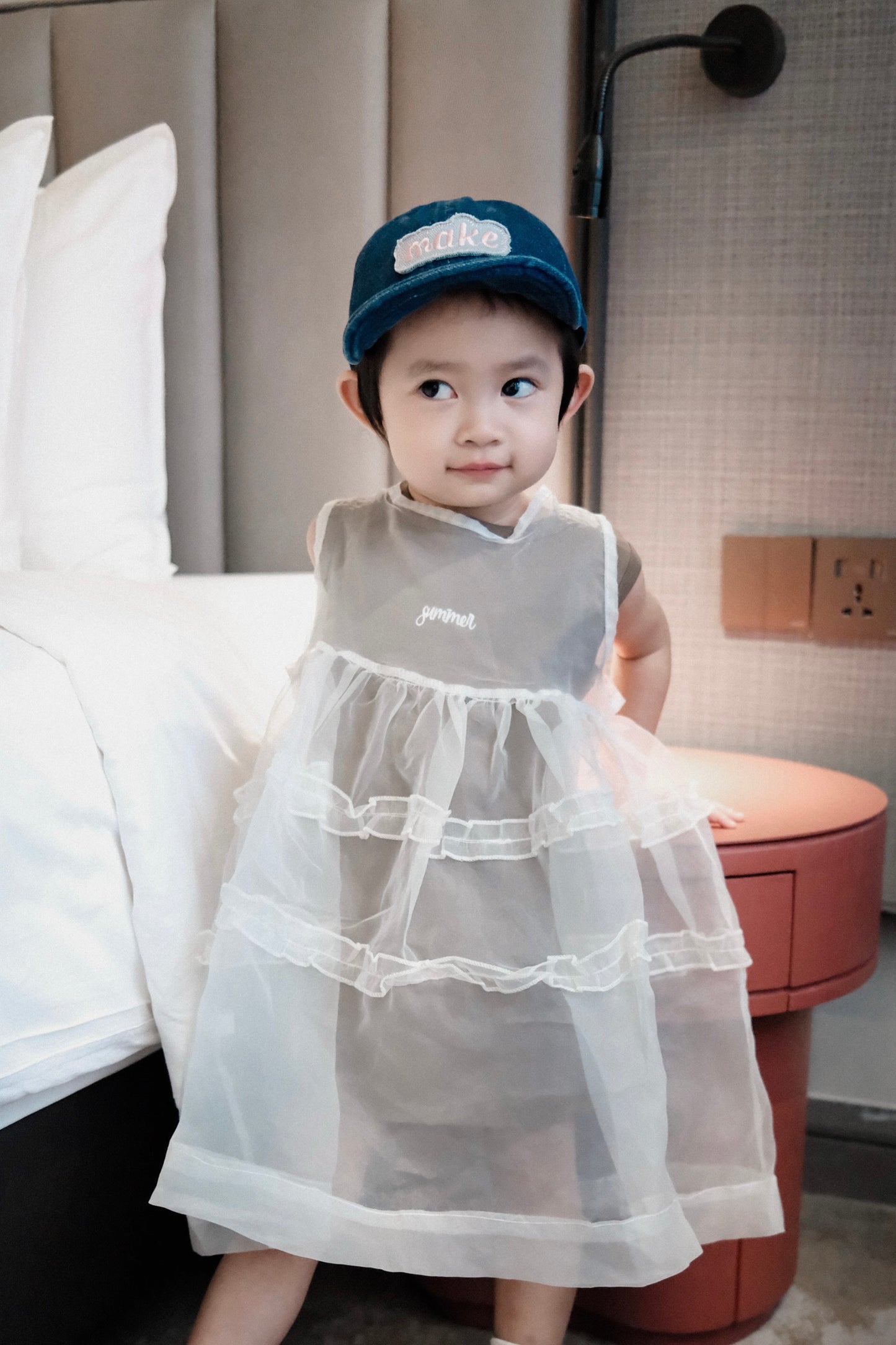 女童假两件连衣裙套装2025新款夏装儿童韩版背心裙女宝洋气公主裙