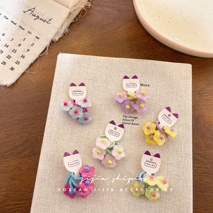 韩版小花朵可爱彩色宝宝皮筋