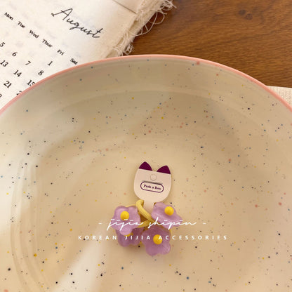 韩版小花朵可爱彩色宝宝皮筋