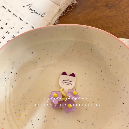 韩版小花朵可爱彩色宝宝皮筋