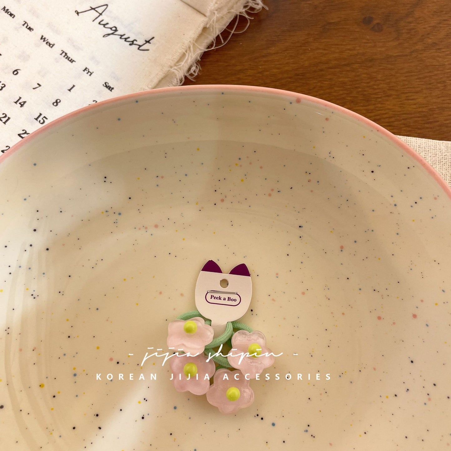 韩版小花朵可爱彩色宝宝皮筋