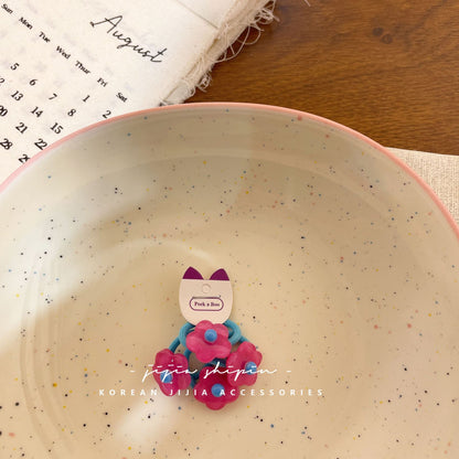 韩版小花朵可爱彩色宝宝皮筋