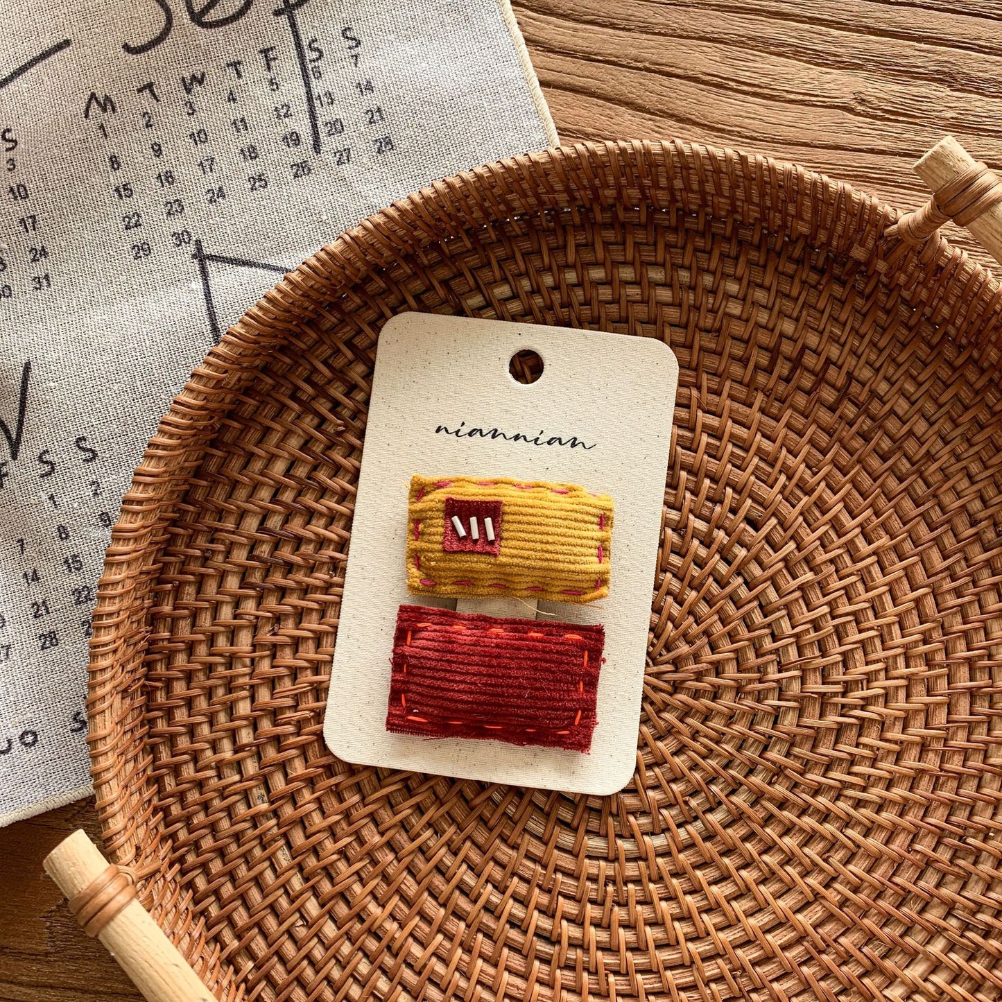 女童新款可爱布艺发卡发饰