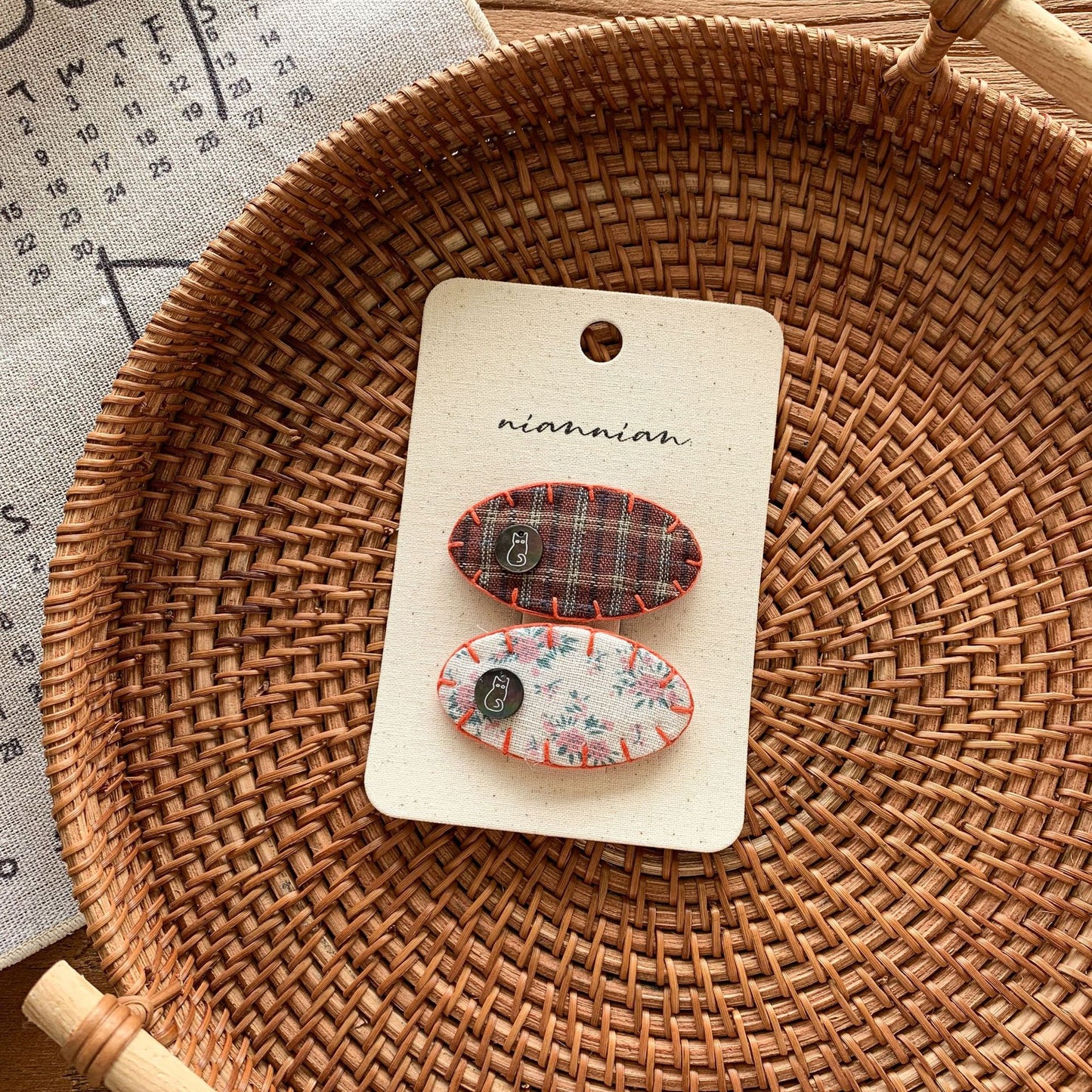 女童新款可爱布艺发卡发饰