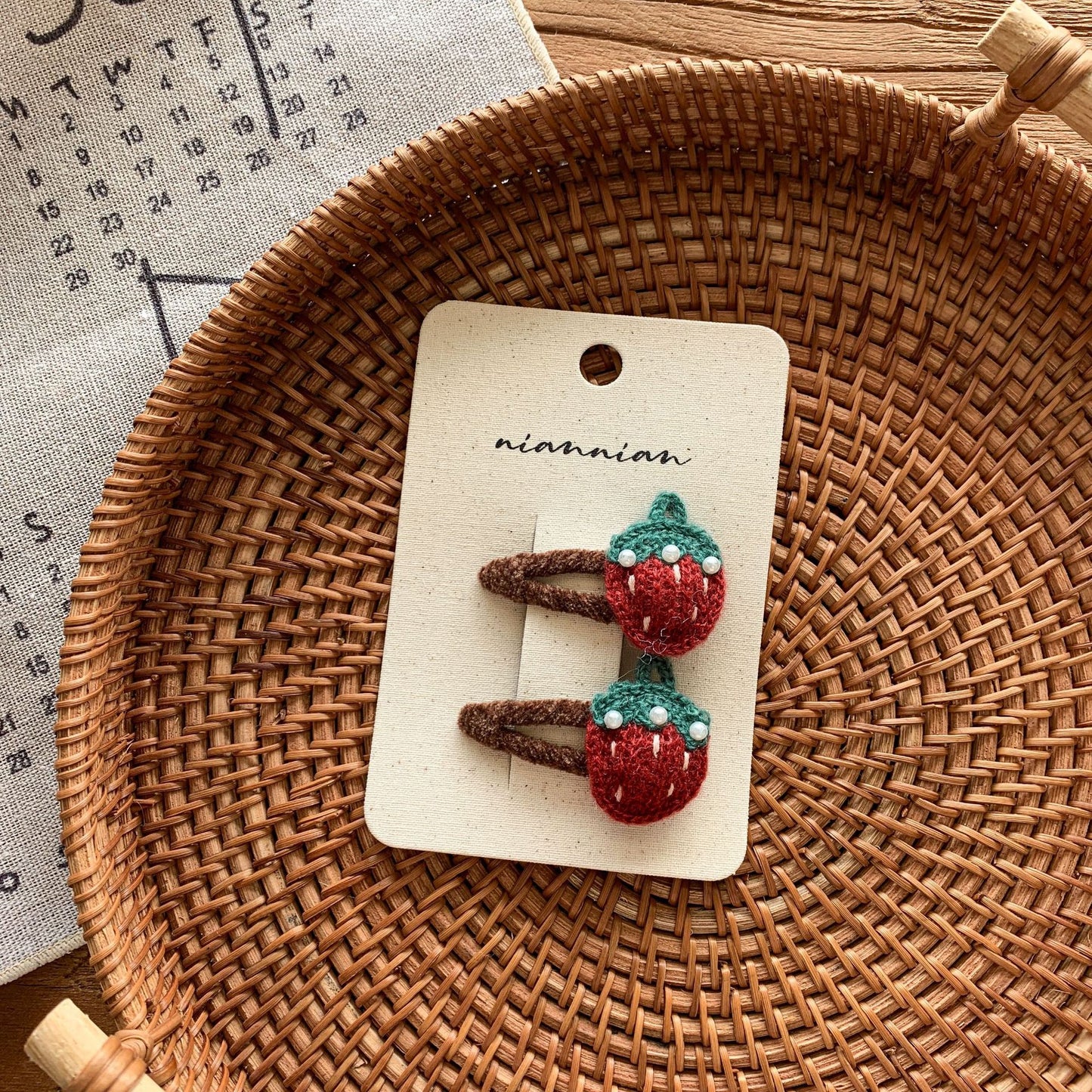 女童新款可爱布艺发卡发饰