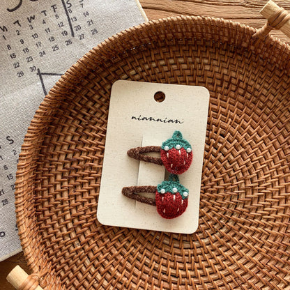 女童新款可爱布艺发卡发饰