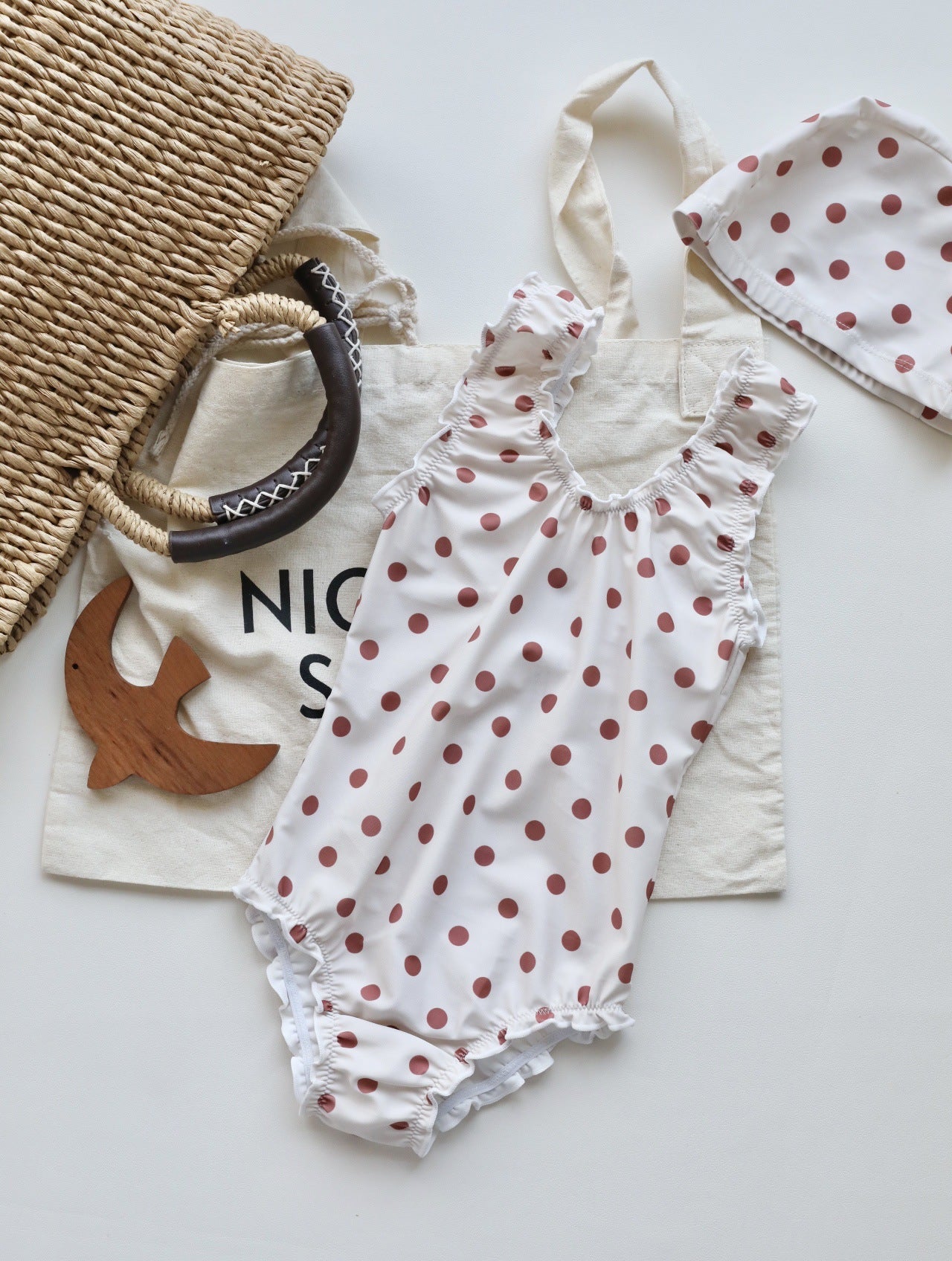 女童防晒速干儿童可爱连体比基尼泳衣